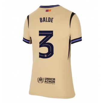 Billige Fotballdrakt Barcelona Alejandro Balde #3 Replika Bortedrakt Dame 2025-26 Kortermet